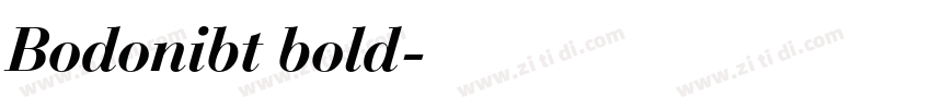 Bodonibt bold字体转换